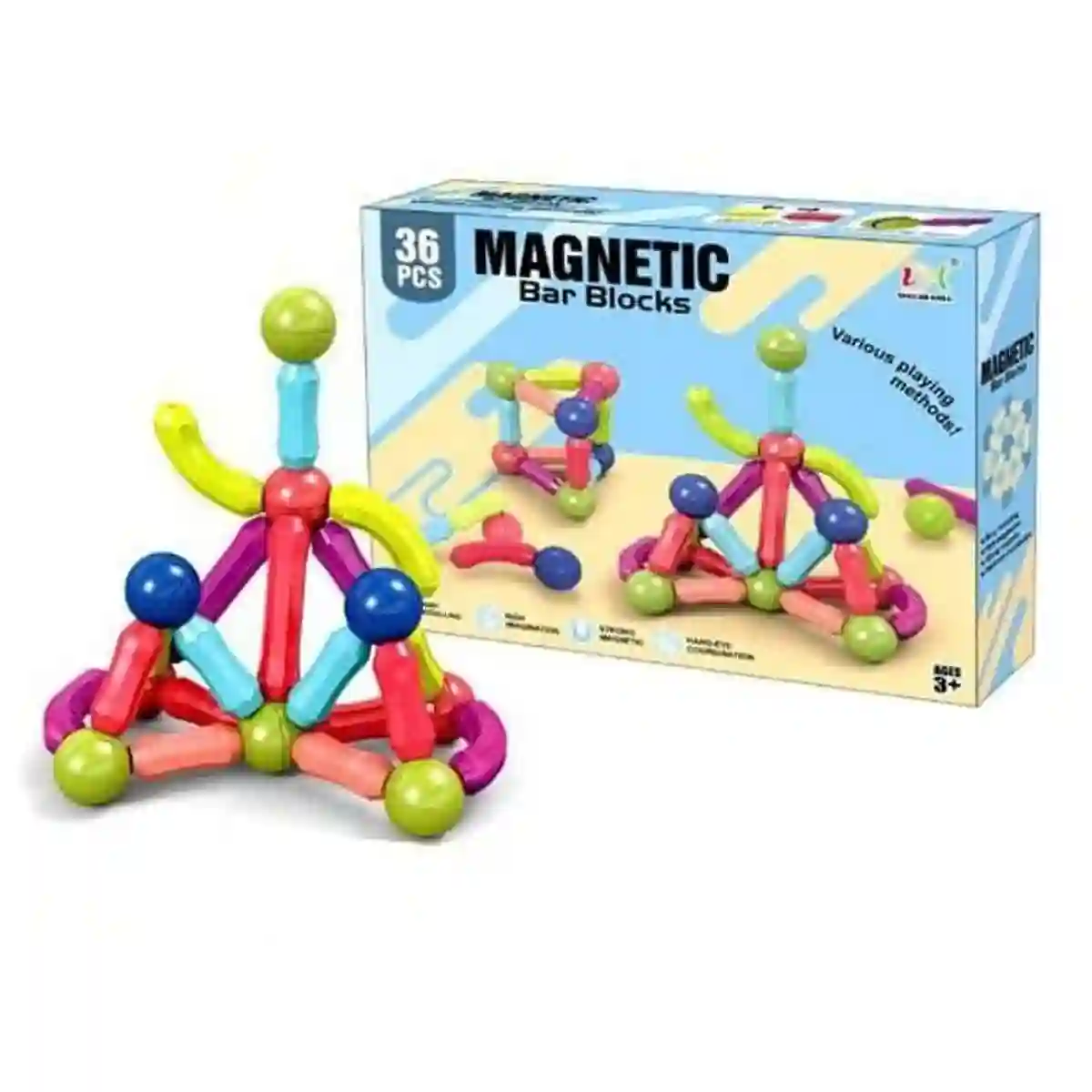 42 Pieces & 36 Pieces Educational Magnetic Building Blocks, Sticks Games Toys for Kids - Image 4